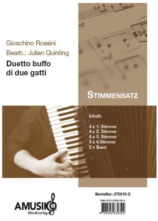 Preview: Duetto buffo di due gatti, Gioachino Rossini, Julian Quinting, Akkordeon-Ensemble, Akkordeon-Orchester, Katzenduett, mittelschwer, Akkordeon Noten
