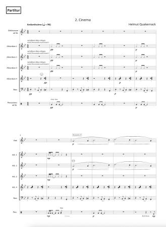 Preview: Sketche, Helmut Quakernack, Akkordeon-Orchester, Akkordeon-Ensemble, Suite in vier Sätzen, schwer, Akkordeon Noten, Blick in die Noten