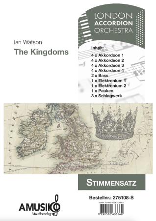 Preview: The Kingdoms, Ian Watson, Akkordeon-Orchester, Suite in 4 Sätzen, Wettbewerbsstück, Wertungsspiel, Wettbewerbsliteratur, Höchststufe, sehr schwer, Auftragskomposition, Originalkomposition, Originalmusik, Orchesternoten, Musiknoten, Akkordeon Noten, Stimme