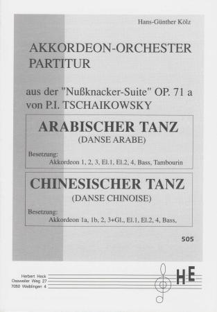 Arabischer Tanz, Tschaikowsky, Nussknacker-Suite, Russischer Tanz, Hans-Günther Kölz, mittelschwer-schwer, Oberstufe, Wertungsspiel, Wettbewerbsstück, Akkordeon-Orchester, Akkordeon Noten