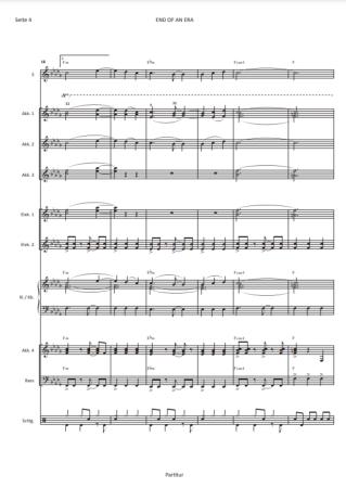 Preview: End of an Era, Vangardion, Matthias Matzke, Mario Nortmann, Akkorde-Onorchester, New Accordion Rock, Rockmusik, mittelschwer, Akkordeon Noten, Notenbeispiel