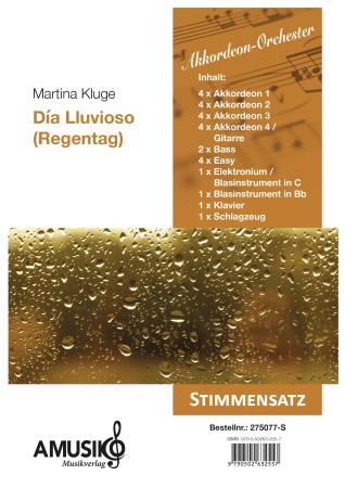 Preview: Día Lluvioso (Regentag), Martina Kluge, Akkordeon-Orchester, Akkordeon-Ensemble, Tango, Easy-Stimme, mittelschwer, Akkordeon Noten, Stimmensatzdeckblatt