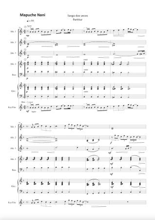 Preview: Tango dos veces, Wolfgang Kahl, Akkordeon-Orchester, für kleine Orchester geeignet, Ensemble, dreiteilig, mittelschwer, Originalkomposition, Akkordeon Noten, Beispielseite