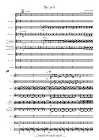Preview: Serpent, Herbert Pixner, Susanne Stampfer, Akkordeon-Orchester, Solo-Stimme, Klangmalerei, Konzertstück, gut gegen böse, mittelschwer, Akkordeon Noten, Notenbeispiel