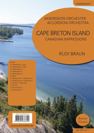 Preview: Cape Breton Island - Canadian Impressions, Rudi Braun, Akkordeon-Orchester, Landschaftsbeschreibung, Kanada, Klangvielfalt, mittelschwer-schwer, Konzertstück, Wertungsstück, Akkordeon Noten, Stimmensatzdeckblatt