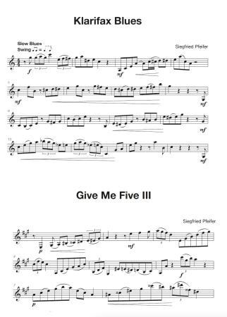 Preview: Miniaturen für Klarinette Solo 2, Siegfried Pfeifer, Spielheft, Klarinette Solo, Soloband, Soloheft, Niccolò Paganini, Thema und Variationen, Swing, leicht-mittelschwer, Klarinetten Noten, Notenbeispiel