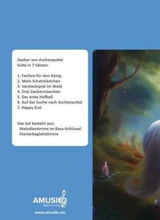 Preview: Zauber von Aschenputtel, Petra Cortijo, für tiefe C-Melodieinstrumente & Klavierbegleitung, Cello, Tuba in C, Fagott, Kammermusik, Spielheft, Suite in 7 Sätzen, Unterricht, Konzert, Wettbewerb, Wettbewerbsnoten, Wertungsspiel, Originalkomposition, Origina