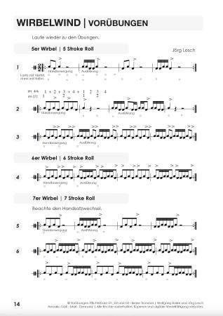 Preview: Vorübungen und Pflichtstücke D1, D2 und D3 für Kleine Trommel, Wolfgang Basler, Jörg Lesch, Spielheft, Übungsheft, Kleine Trommel, Snare Drum, D1-Prüfung, D2-Prüfung, D3-Prüfung, sehr leicht-leicht, Schlagzeug Noten, Anfänger, Schlagzeug spielen lernen, P