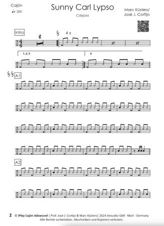 Preview: iPlay Cajón Advanced, Prof. José J. Cortijo, Marc Küsters, Cajón, Spielheft für Cajón, Online-Material, Playalongs, verschiedene Stile, verschiedene Rhythmen, verschiedene Schwierigkeitsgrade, Cajón spielen lernen, Cajónunterricht, Selbststudium, Cajón No