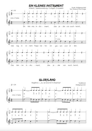 Preview: Harmonica Melody Star 1, Wolfgang Kahl, chromatische Mundharmonika, C-Instrumente, Melody Star, Orchestra S, Chromonica in C-Dur, Spielheft, Soloband, inkl. Online-Material, leicht, Mundharmonika Noten, Notenbeispiel