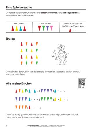 Preview: Speedy Rainbow Kids, Kathrin Gass, diatonische Mundharmonika, Hohner Speedy Rainbow, Schulwerk, Lehrwerk, Mundharmonikaschule, Spielheft, mit Online-Material, sehr leicht, Mundharmonika Noten, Mundharmonika spielen lernen, Anfänger, für Kinder, Kindergart