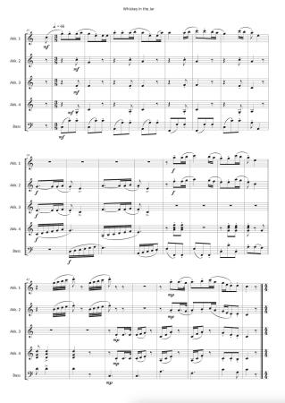 Preview: Whiskey in the Jar, Variationen, Helmut Quakernack, Akkordeon-Ensemble, Akkordeon-Quintett, irisches Trinklied, Traditional, Folksong, mittelschwer, Akkordeon Noten, Blick in die Noten