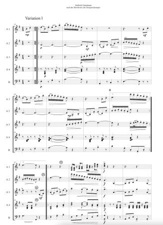 Preview: Haifisch-Variationen, Kurt Weil, Helmut Quakernack, Akkordeon-Orchester, Akkordeon-Ensemble, Dreigroschenoper, Mackie Messer, Moritat, mittelschwer-schwer, Akkordeon Noten, Beispielseite