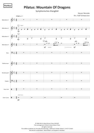 Preview: Pilatus: Mountain of Dragons, Steven Reineke, Ralf Schwarzien, Akkordeon-Orchester, symphonisches Klangbild, mittelschwer-schwer, Oberstufe, Akkordeon Noten, Beispielseite