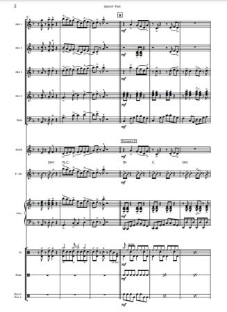 Preview: Dancin' Fool, Les Hooper, Alexander Balz, Akkordeon-Orchester, Bigband-Sound, Rock, Pop, mittelschwer, Akkordeon Noten, Beispielseite