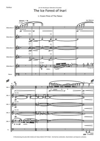 Preview: The Ice Forest of Inari, Ian Watson, Akkordeon-Orchester, Akkordeon-Ensemble, Suite in drei Sätzen, Auftragskomposition, World Music Festival Innsbruck, WMF, Höchststufe, sehr schwer, Wertungsstück, Wettbewerbsliteratur, Orchesternoten, Musiknoten, Origin