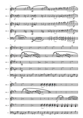 Preview: Tango fiorito, Nils Aebersold, Variationen, Akkordeon-Ensemble, Akkordeon-Quintett, Originalkomposition, Originalmusik, mittelschwer bis schwer, Akkordeon Noten, Beispielseite
