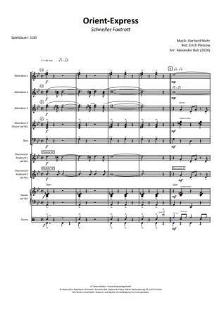Preview: Orient-Express, Gerhard Mohr, Erich Plessow, Alexander Balz, Akkordeonorchester, Foxtrott, Bigband-Stil, mittelschwer, Akkordeon Noten, Beispielseite