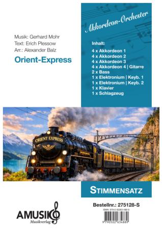 Preview: Orient-Express, Gerhard Mohr, Erich Plessow, Alexander Balz, Akkordeonorchester, Foxtrott, Bigband-Stil, mittelschwer, Akkordeon Noten, Stimmensatzdeckblatt