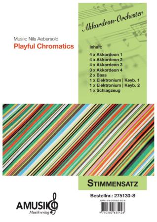 Preview: Playful Chromatics, Nils Aebersold, Akkordeon-Orchester, Akkordeon-Ensemble, spaßige Swingnummer, ideal als Zugabe, mittelschwer-schwer, Originalkomposition, Originalmusik, Akkordeon Noten, Stimmensatzdeckblatt