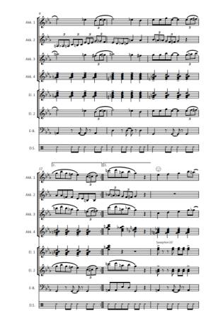 Preview: Playful Chromatics, Nils Aebersold, Akkordeon-Orchester, Akkordeon-Ensemble, spaßige Swingnummer, ideal als Zugabe, mittelschwer-schwer, Originalkomposition, Originalmusik, Akkordeon Noten, Notenbeispiel
