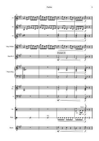 Celtic Fire, Hans-Günther Kölz, Akkordeon-Orchester, Irish Folk, mittelschwer-schwer, Originalkomposition, Originalmusik, Irland, Akkordeon Noten, Blick in die Noten