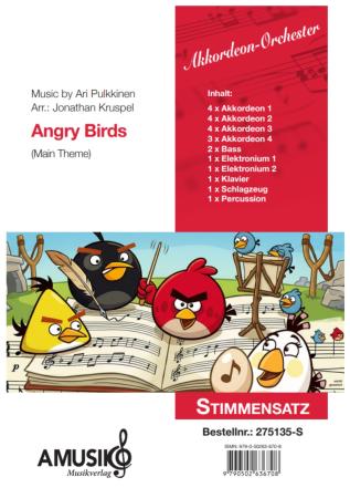 Preview: Angry Birds (Main Theme), Ari Pulkkinen, Jonathan Kruspel, Akkordeon-Orchester, Soundtrack, Titelmelodie, witzig, Zugabennummer, mittelschwer, Akkordeon Noten, Stimmensatzdeckblatt