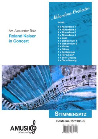 Preview: Roland Kaiser in Concert, Alexander Balz, Akkordeon-Orchester, Medley, Potpourri, Megahits, mittelschwer, inkl. Gesangsstimmen (Solo und Chor), Konzert-Highlight, Akkordeon Noten, Stimmensatzdeckblatt