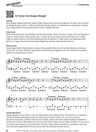 Akkordeon Quickstart, Matthias Matzke, Akkordeon spielen lernen, einfach, Akkordeon-Solo, Akkordeon-Noten, Innovative Bass Notation, Standardbass MII, Anfänger, autodidaktisch, Notenbeispiel