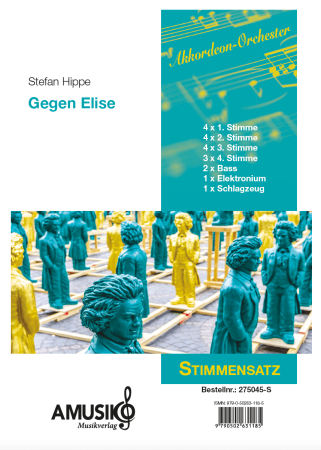 Preview: Gegen Elise, Stefan Hippe, Beethoven für Akkordeon, Akkordeon-Orchester, mittelschwer, Für Elise, Akkordeon Noten