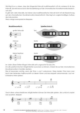 Preview: Schule für chromatische Mundharmonika Band 3, Kathrin Gass, Schulwerk, Lehrwerk, Mundharmonikaschule, Chromonica, mit Online-Material, Intervallspiel, Fortgeschrittene, leicht-mittelschwer, Mundharmonika Noten, Mundharmonika spielen lernen, Beispielseite