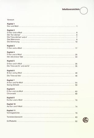 Preview: Die D2-Schule für Sopranflöte (Spielmannsflöte), Bernd Nawrat, Flötenschule, Spielmannszug-Flöte, Schulwerk, Lehrwerk, Molltonleitern, Molltonarten, praktische Gehörbildung, Vortragsstücke, Duette, leicht, Flöten Noten, Inhaltsverzeichnis