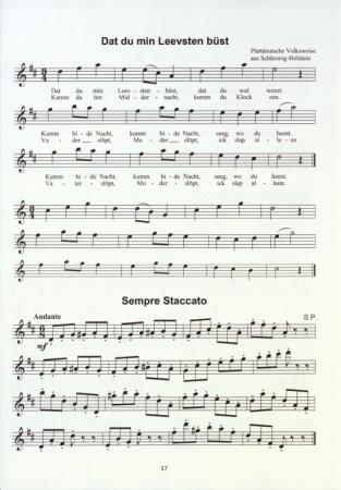 Preview: Die D2-Schule für Sopranflöte (Spielmannsflöte), Bernd Nawrat, Flötenschule, Spielmannszug-Flöte, Schulwerk, Lehrwerk, Molltonleitern, Molltonarten, praktische Gehörbildung, Vortragsstücke, Duette, leicht, Flöten Noten, Notenbeispiel