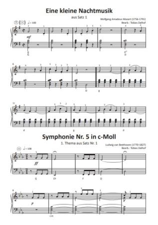 Preview: Einfach schöne Klassik, Tobias Dalhof, Akkordeon-Solo, Standardbass MII, Spielheft, Soloband, Vorspiel, Konzert, Akkordeonunterricht, leicht, Anfänger, Wiedereinsteiger, Akkordeon Noten, klassische Werke großer Meister, Blick in die Noten