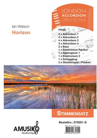 Preview: Horizon, Ian Watson, Akkordeonorchester, mittelschwer, Global Accordion Project Orchestra, Lockdown-Trilogie, Crowdfunding, Auftragskomposition, Originalkomposition, Akkordeon Noten, Originalmusik