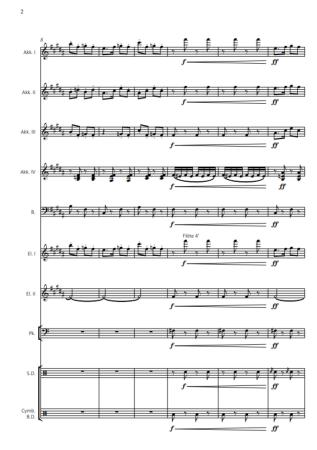 Preview: Furioso-Polka (Quasi Galopp), Johann Strauss, Tanja Geschwind, Akkordeon-Orchester, mittelschwer-schwer, Akkordeon Noten, Beispielseite