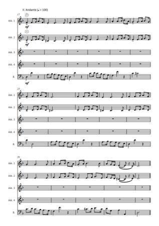Preview: Besessenheit, Antonio Vivaldi, Johnny E. Mundelius, Akkordeon-Ensemble, Akkordeon-Quintett, mittelschwer bis schwer, Akkordeon Noten, Blick in die Noten