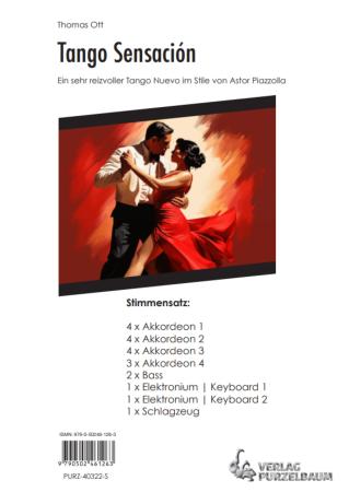 Preview: Tango Sensación, Thomas Ott, Akkordeon-Orchester, Tango Nuevo, Wertungsstück, Wettbewerbsstück, Wettbewerbsliteratur, Mittelstufe, mittelschwer, Originalkomposition, Originalmusik, Akkordeon Noten, Stimmensatzdeckblatt