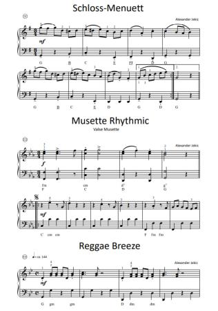 Akkordeon Rhythmix 2, Alexander Jekic, Akkordeon-Solo, Standardbass MII, Spielheft, Begleitheft, Soloband, leicht, Anfänger, Unterricht, Konzerte, Vorspiele, Wettbewerbe, Wertungsspiele, Akkordeon Noten, Blick in die Noten