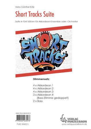 Preview: Short Tracks Suite, Hans-Günther Kölz, Akkordeon-Orchester, Akkordeon-Ensemble, kleine Besetzung, Spielgruppe, Suite in 5 Sätzen, mittelschwer, Originalkomposition, Originalmusik, Akkordeon Noten, Stimmensatzdeckblatt