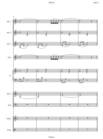 Preview: Rêverie, Träumerei, Hans-Günther Kölz, Akkordeon-Orchester, Akkordeon-Ensemble, mittelschwer, Originalkomposition, Originalmusik, Akkordeon Noten, Probeseite