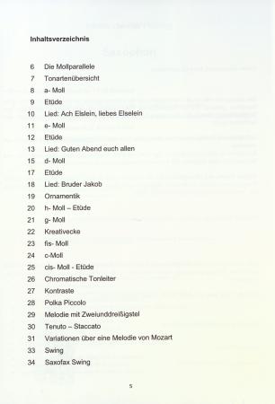 Preview: Übungsheft D2 für Saxophon, Siegfried Pfeifer, Prüfungsvorbereitung, D-Lehrgang, Tonleitern, Dreiklänge, Einzelunterricht, Gruppenunterricht, Spielstücke, Vortragsstücke, leicht, Musiktheorie, praxisorientiert, Saxophon Noten, Inhaltsverzeichnis
