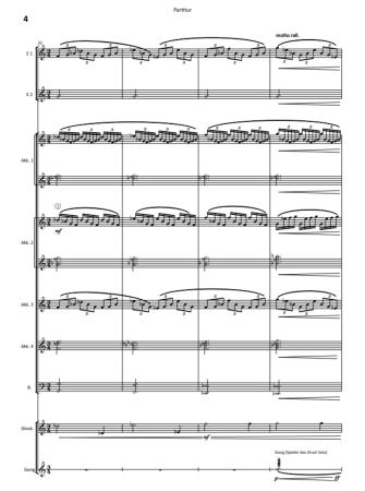 Preview: Space Rock, Ian Watson, Akkordeon-Orchester, London Accordion Orchestra, Oberstufe, schwer, Wertungsstück, Wettbewerbsliteratur, Rockmusikelemente, Originalmusik, Originalkomposition, Orchesternoten, Musiknoten, Akkordeon Noten, Beispielseite