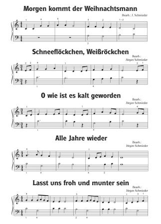 Preview: Einfach schöne Weihnachtslieder, Jürgen Schmieder, Klavier Solo, Klavier Noten, Klavier spielen, sehr leicht bis leicht, Anfänger, Klavierunterricht