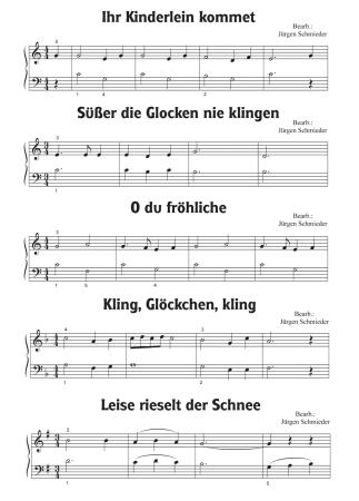 Preview: Einfach schöne Weihnachtslieder, Jürgen Schmieder, Klavier Solo, Klavier Noten, Klavier spielen, sehr leicht bis leicht, Anfänger, Klavierunterricht
