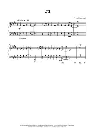 Preview: Piano Miniaturen, Arne Donadell, Spielheft für Klavier-Solo, 30 Miniaturen, mittelschwer, unterschiedliche Stimmungen, Klaviernoten