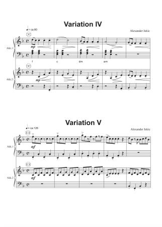 Preview: Echo-Intrada mit Variationen, Alexander Jekic, Thema mit 5 Variationen, Akkordeon Duo, Standardbass MII, leicht, Elementarstufe, Auftragskomposition, Originalkomposition, Wettbewerbsliteratur, Wettbewerb, Wertungsstück, Akkordeon Noten