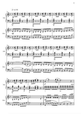 Preview: Acoustic Flirt, Rudi Braun, Akkordeon plus, Kammermusik, Akkordeon, Standardbass MII, Klavier, Suite in 3 Sätzen, mittelschwer, Musiknoten, Akkordeon Noten