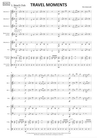 Preview: Travel Moments, Nils Aebersold, Akkordeon-Orchester, Akkordeon-Ensemble, Suite in 4 Sätzen, leicht-mittelschwer, Mittelstufe, Wettbewerbsliteratur, Wettbewerbsnoten, Wertungsstück, Originalkomposition, Originalmusik, Akkordeon Noten, Probeseite