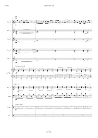Preview: Cotton Eye Joe, Rednex, Hans-Günther Kölz, Akkordeonorchester, mittelschwer, Megahit, Folk Music, Folksong, Country-Musik, Eurodance, Akkordeon Noten, Notenbeispiel